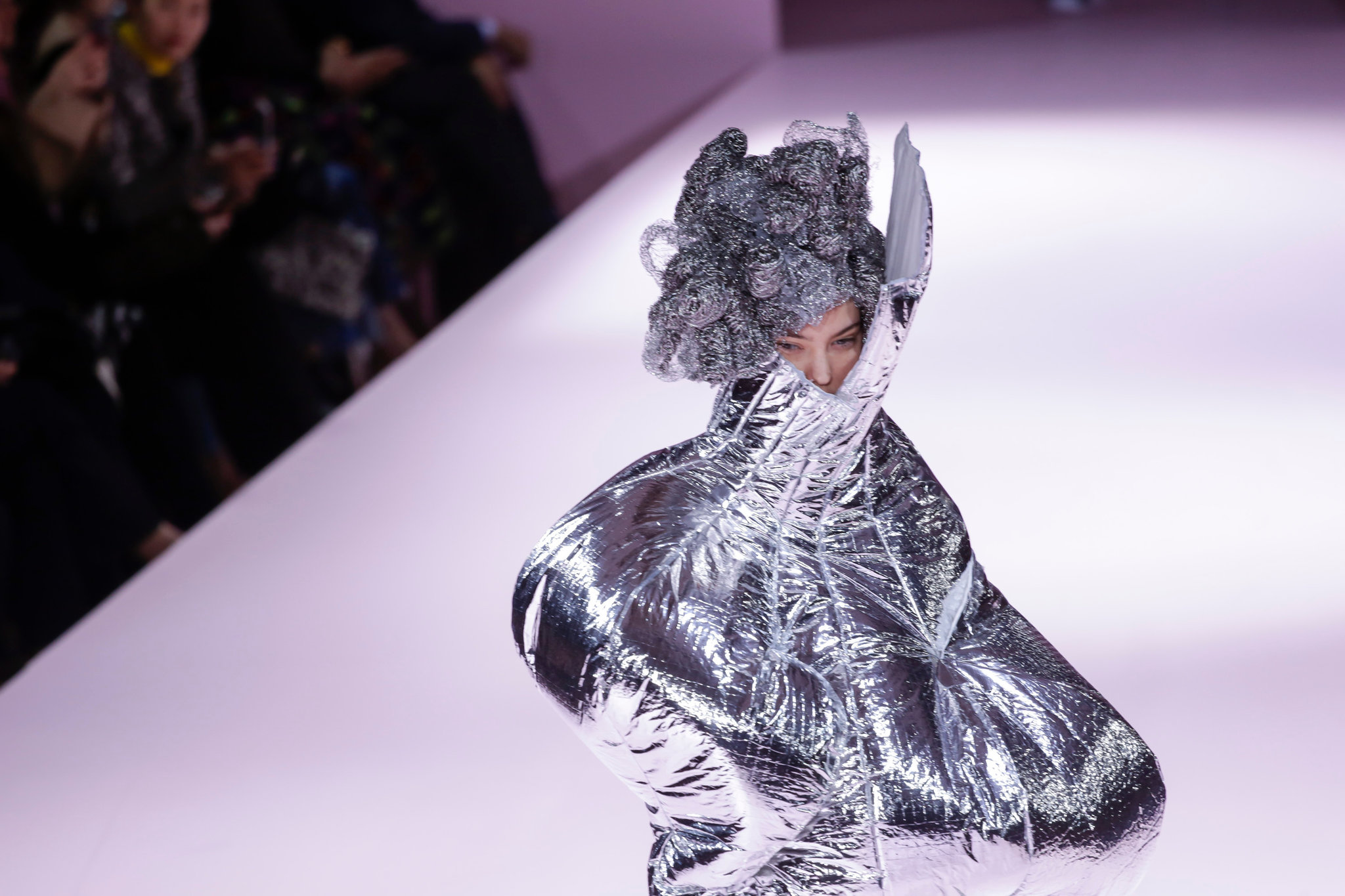 balenciaga trash bag runway