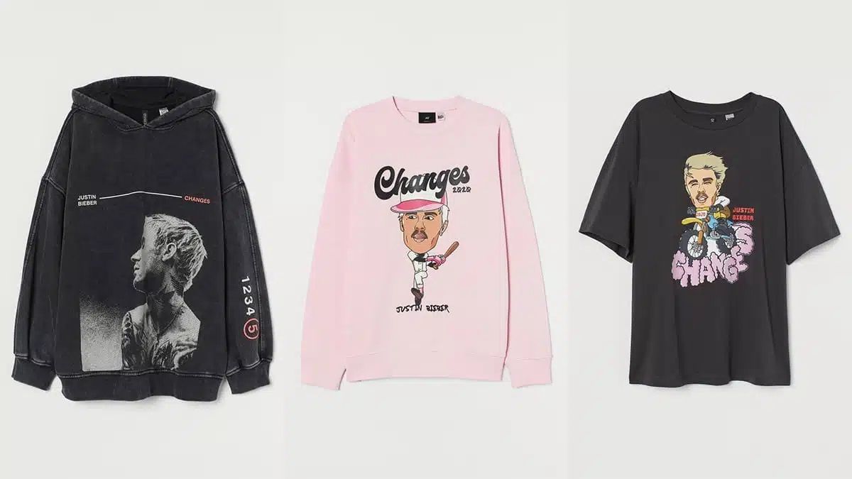 Justin bieber merch clearance h&m