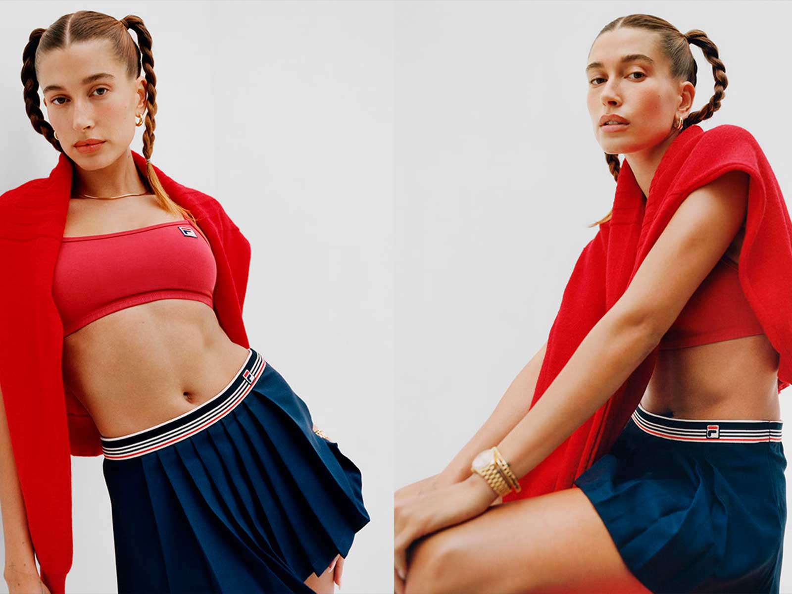 The second collaboration between Hailey Bieber and FILA