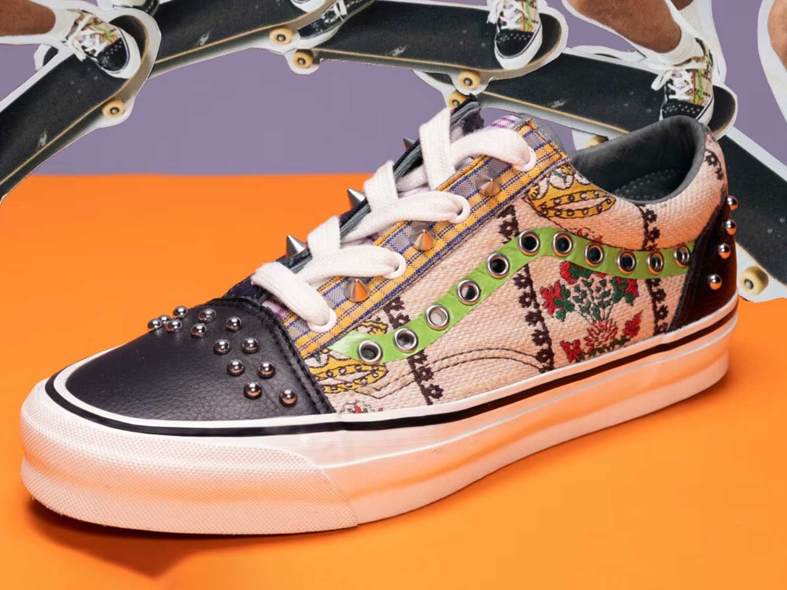 El calzado con tejido de archivo reutilizado Gucci Vault x Vans