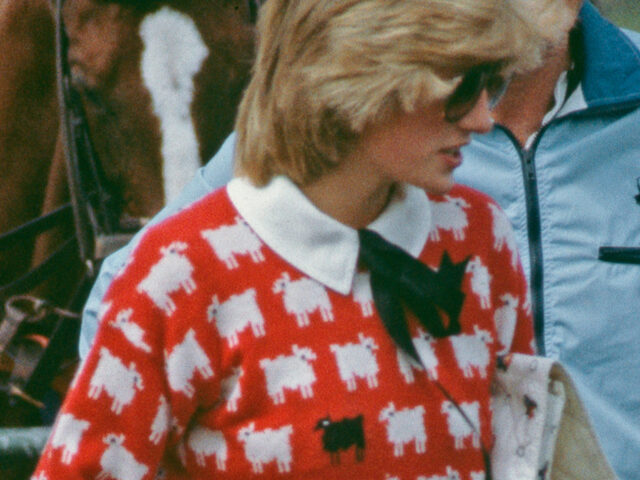 Lady Di’s iconic “black sheep” sweater goes on sale