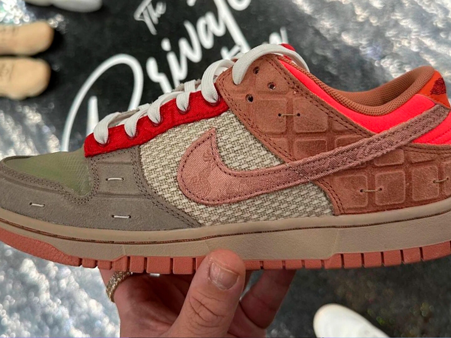These are the images of CLOT x Nike Dunk Low “What The”