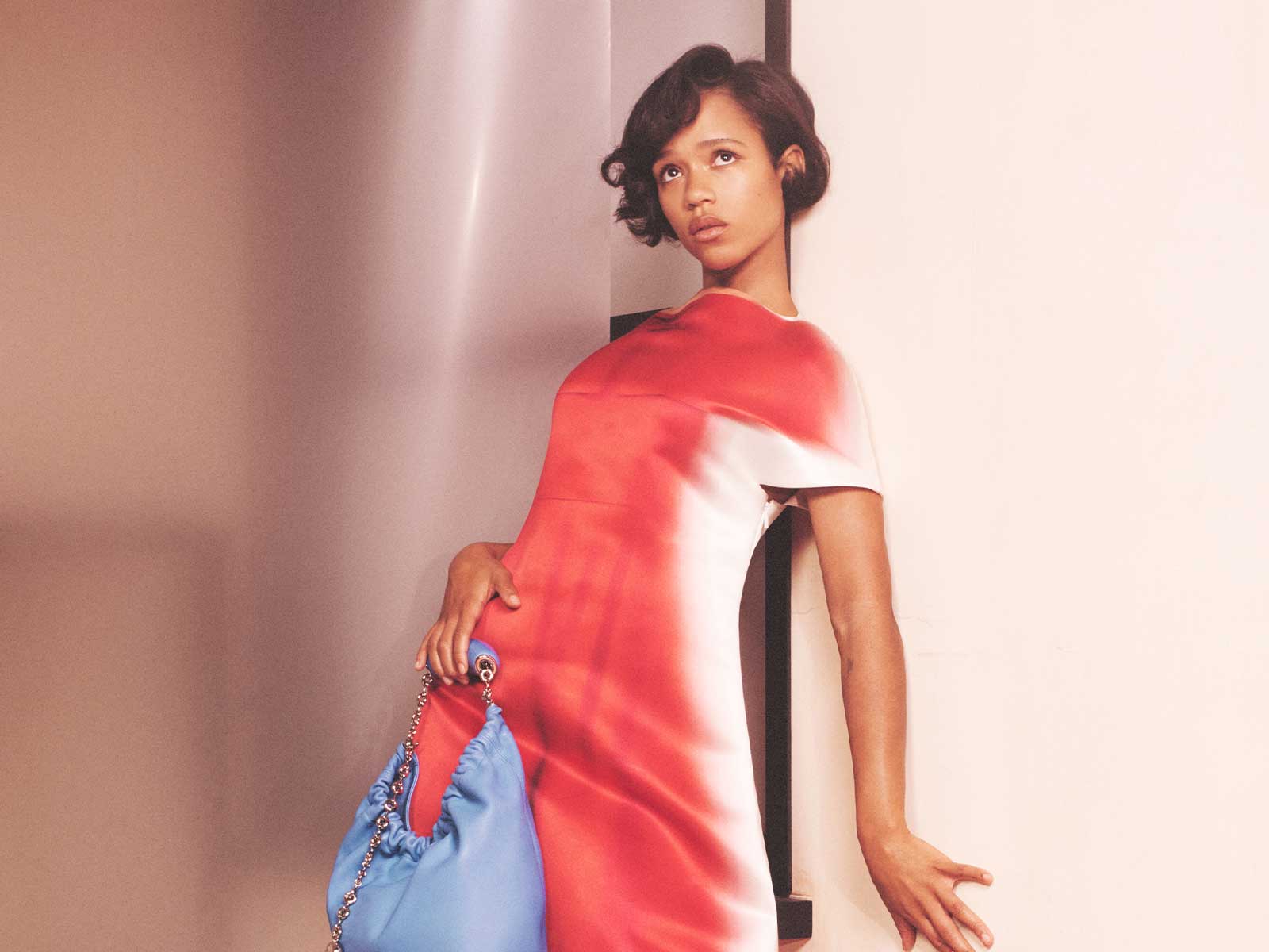 LOEWE::スカート:34[RESALE] LOEWE - LOEWE ロエベ ミニスカート 34(XS位) 黒xグレーx