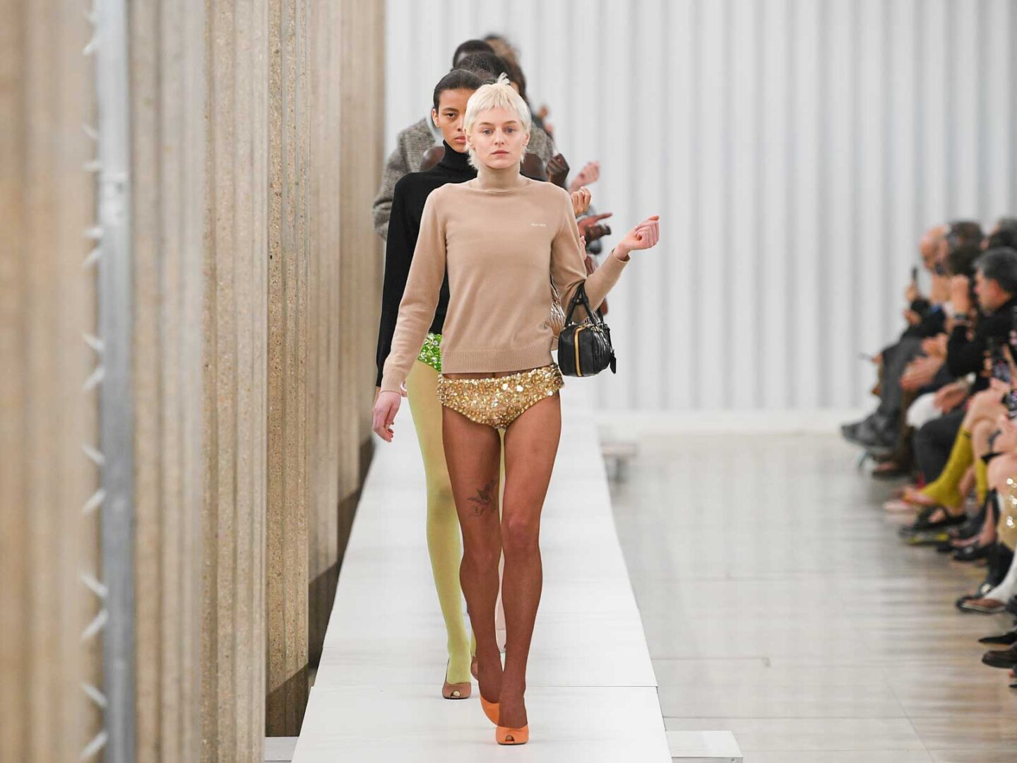 Can we confirm that coloured tights will be a trend this autumn?