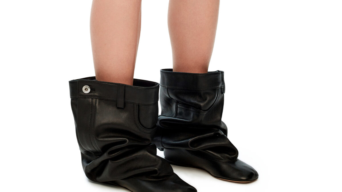 LOEWE 2023ss leather heel boots 焼き払い 42