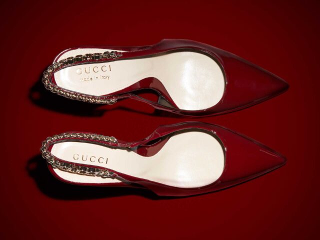 Gucci to donate sales of the Signoria Rosso Slingback to an NGO