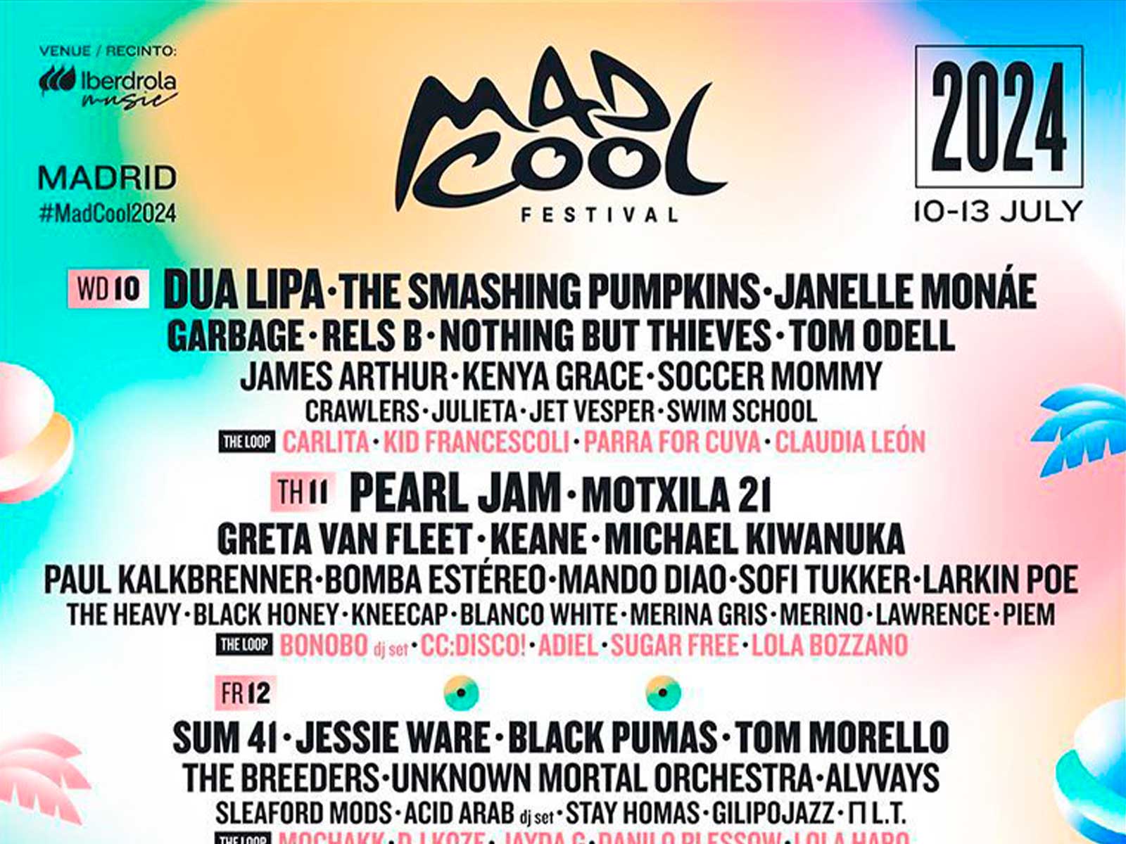 Anúncio de Line Up inicial do Festival MAD COOL 2024 - DJ SOUND