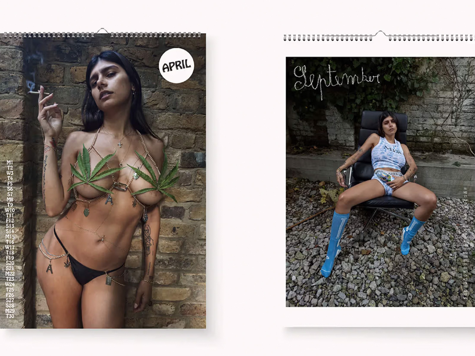 Mia Khalifa y Aries crean el calendario perfecto para 2024 - HIGHXTAR.