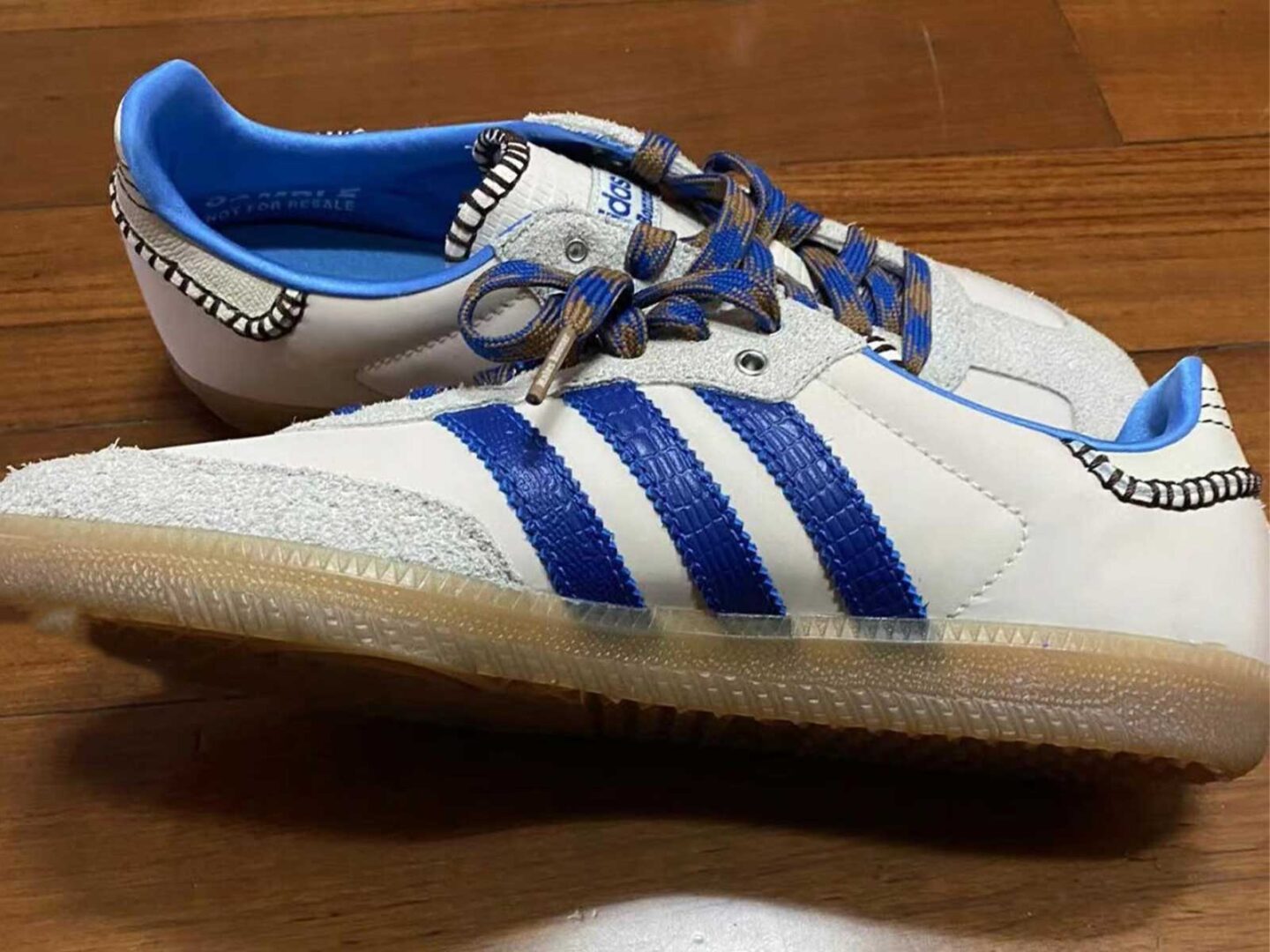 The first 2024 collaboration between adidas Samba and Wales Boner looks like this