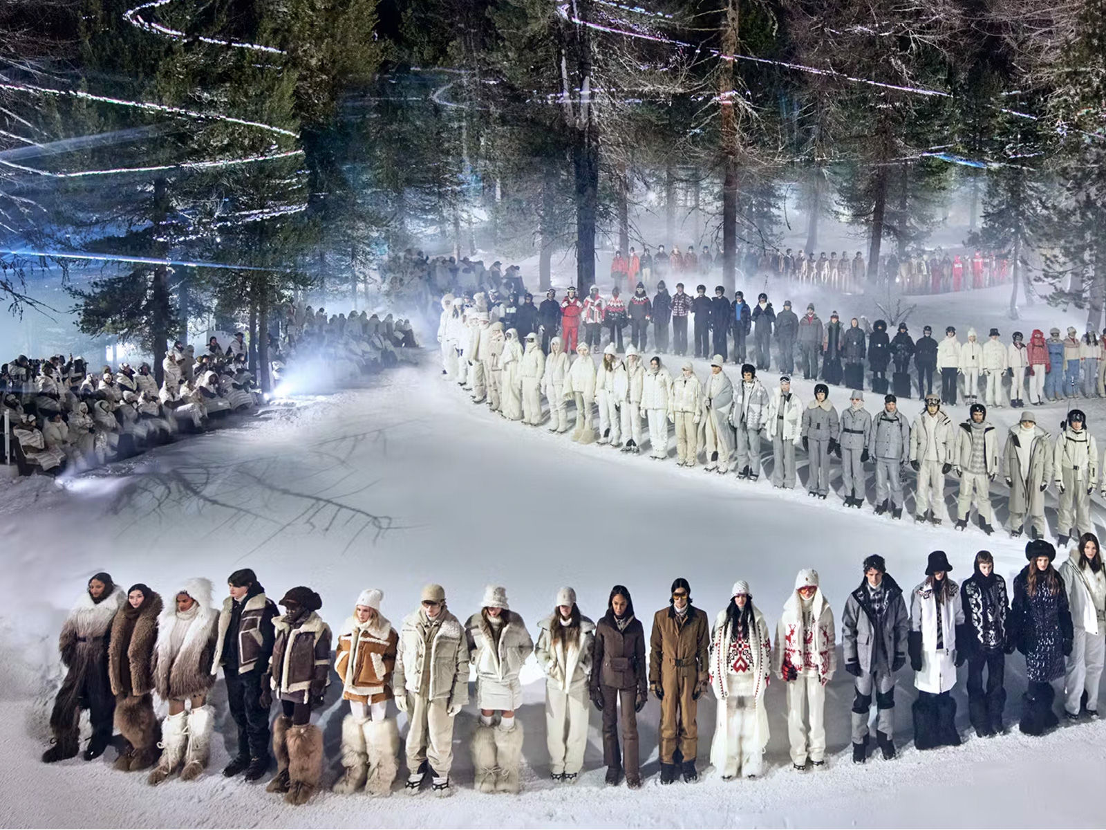 Moncler presents 'Grenoble' in a dreamlike snowy forest
