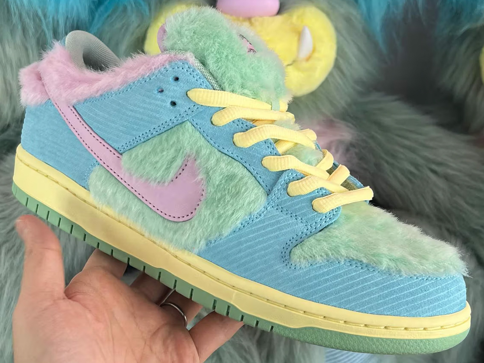 VERDY dresses up the Nike SB Dunk Low in plush fur HIGHXTAR