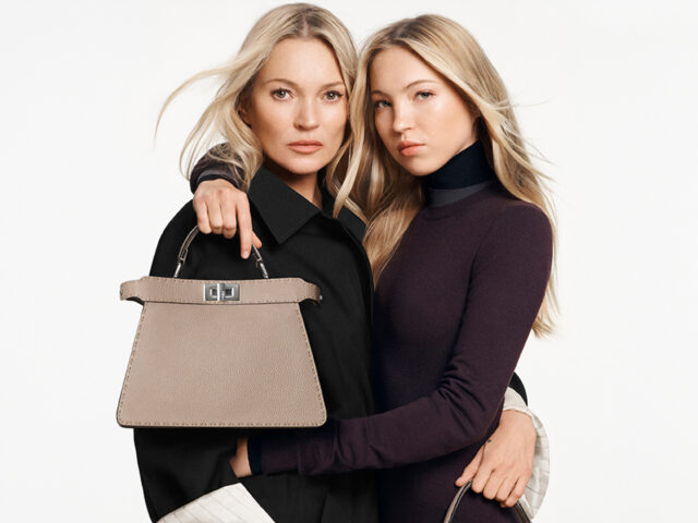 Kate Moss and daughter Lila star in Fendi Peekaboo latest campaign
