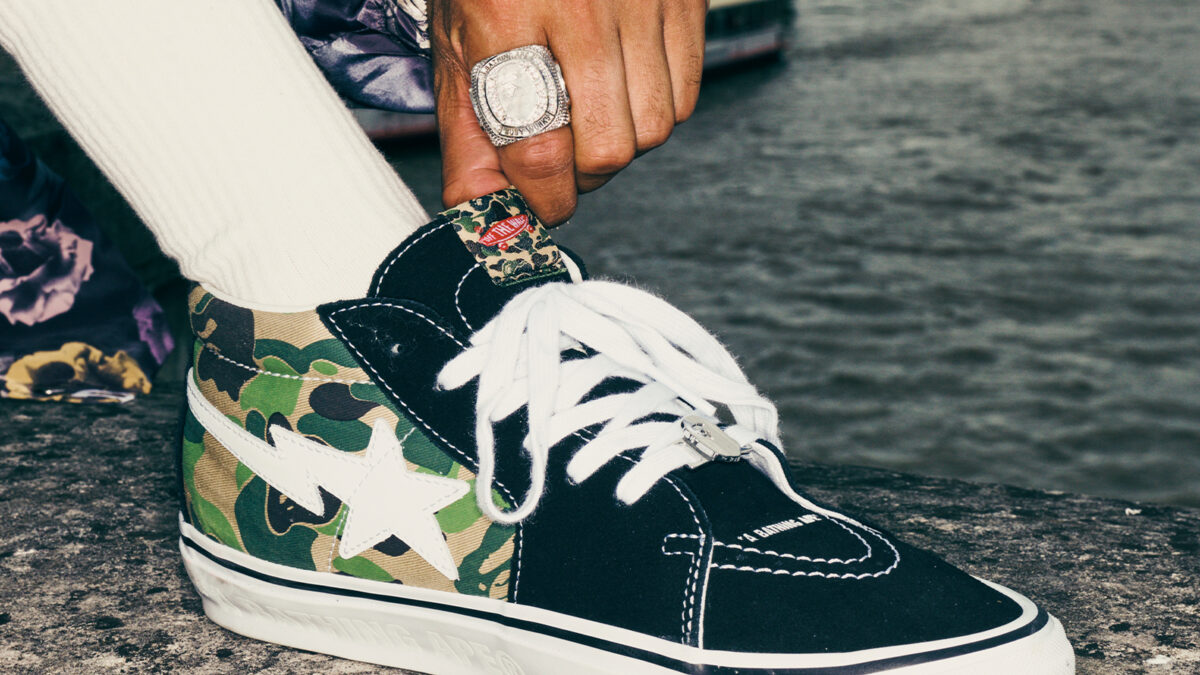 Vans Collab Vans X Bape Shoes Vans And BAPE Meet Again This Season