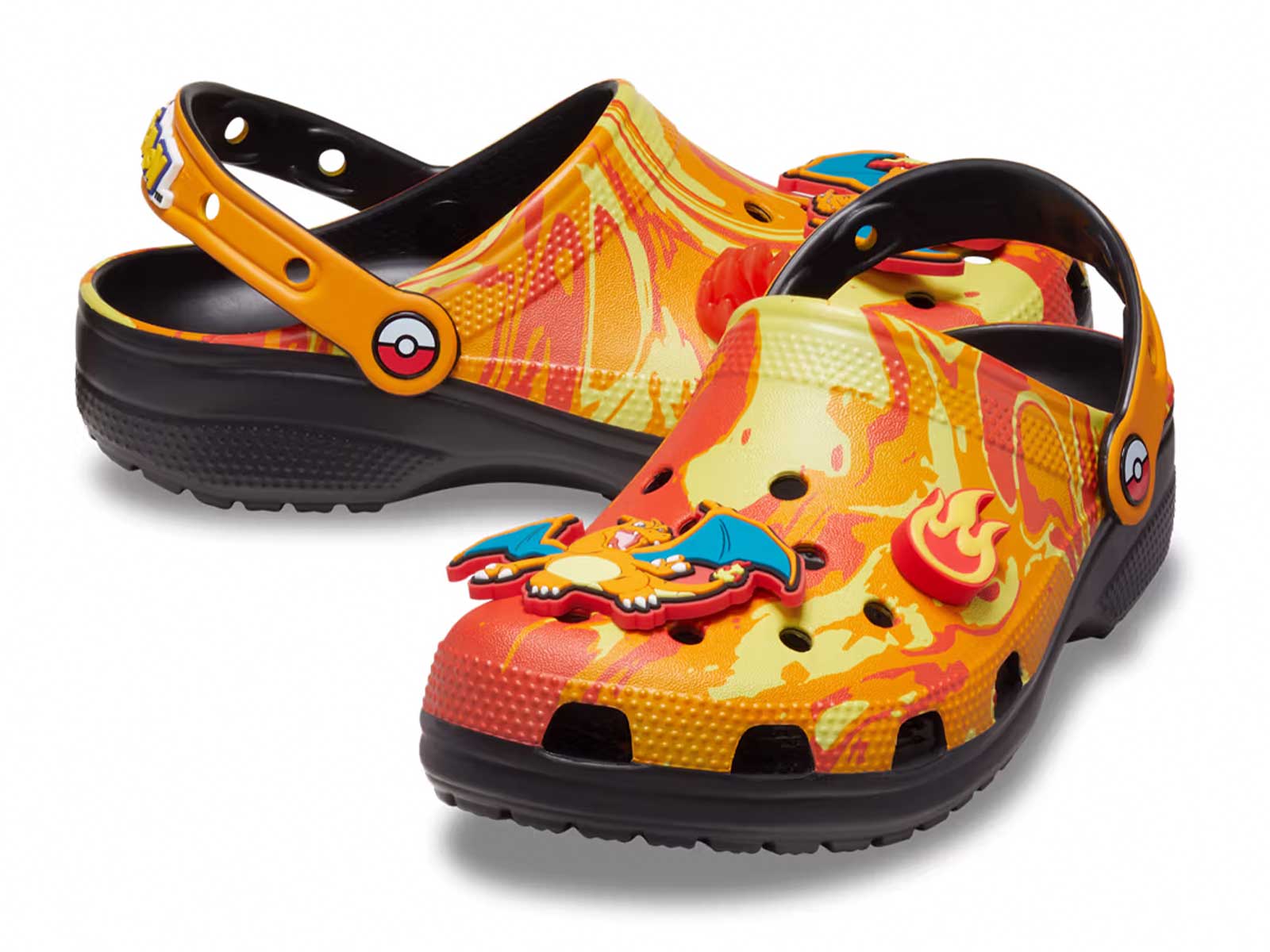 Crocs x Pokemon Classic Clog Sandals Men 9 / Womens 11 Orange Yellow Slingback Pokemon Crocs Available in Adult and Kid Sizes - Siliconera main image 3