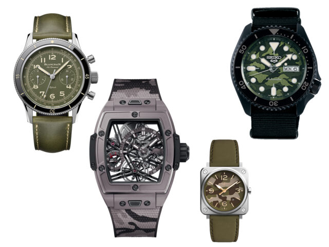 Cinco relojes de camuflaje listos para la acción