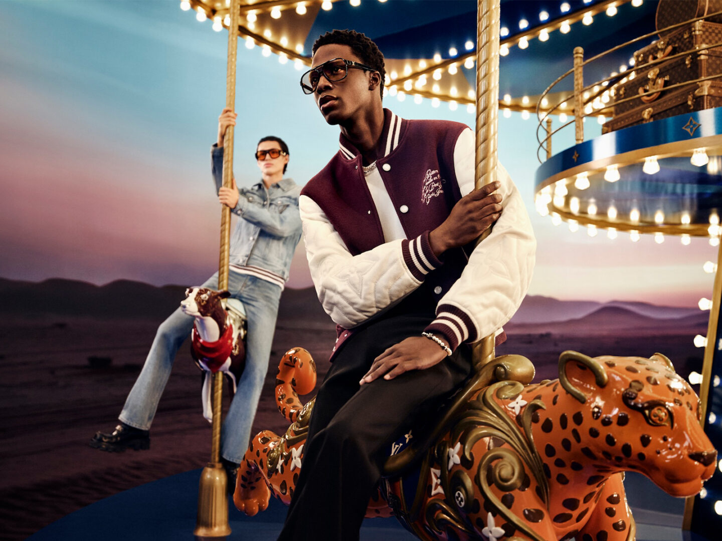 Hop on board the Louis Vuitton Christmas carousel