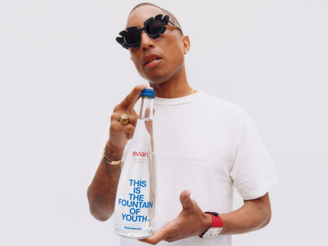 Pharrell Williams and evian delight with a unique and limited edition