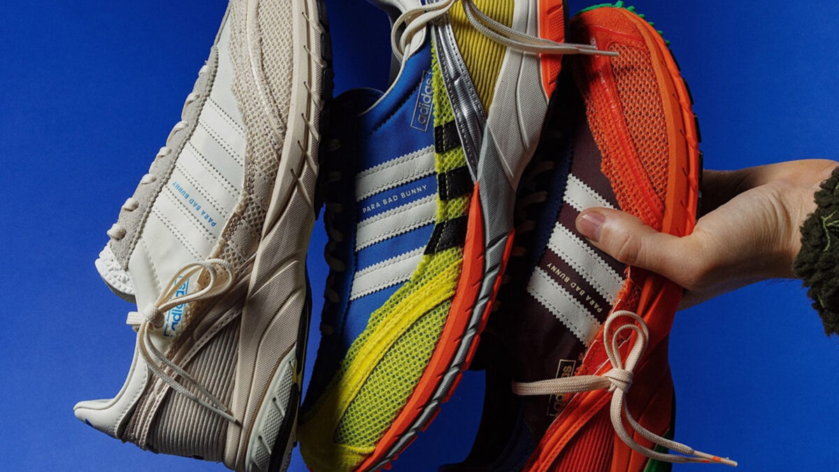 The Bad Bunny x adidas Adizero SL72 comes in three