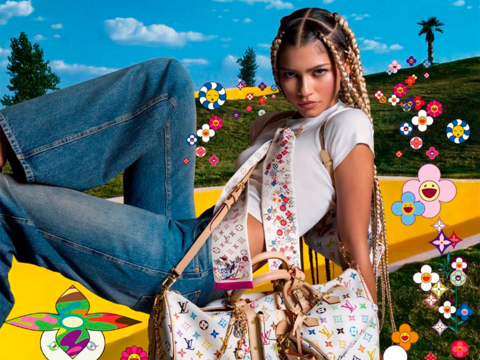 The Louis Vuitton x Murakami re-edition via Zendaya - HIGHXTAR.