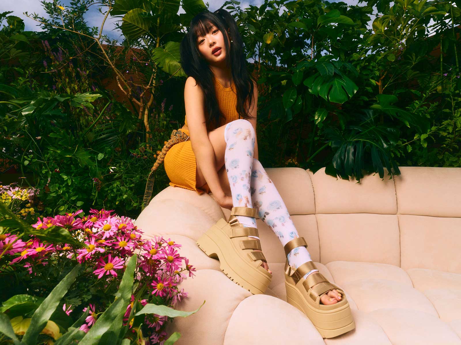 HANNI is the face of the new GoldenRise sandal from UGG