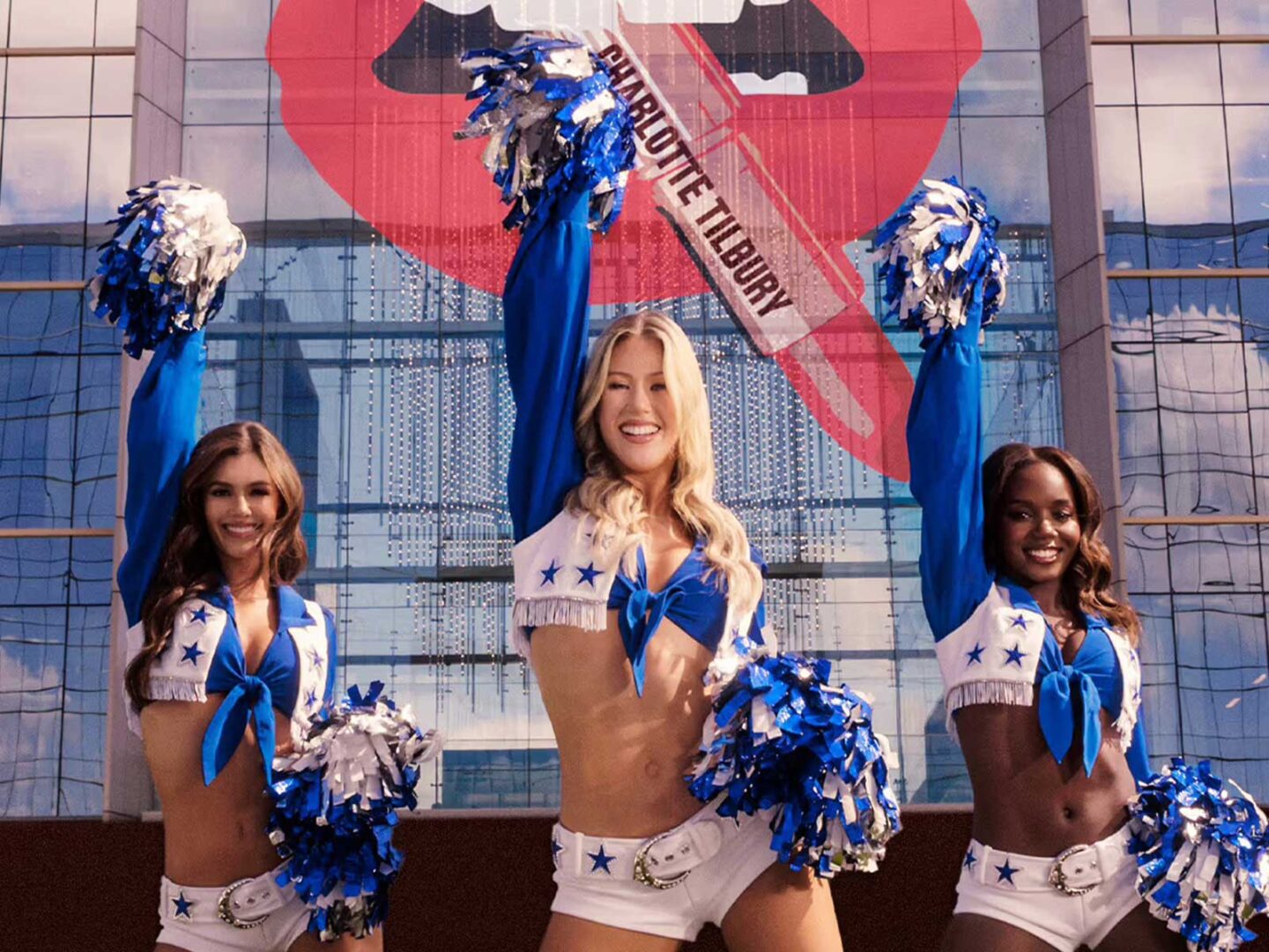 Charlotte Tilbury collaborates with the Dallas Cowboys Cheerleaders
