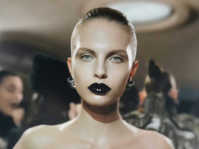 Los labios negros protagonizan el desfile de Schiaparelli Alta Costura FW25-26