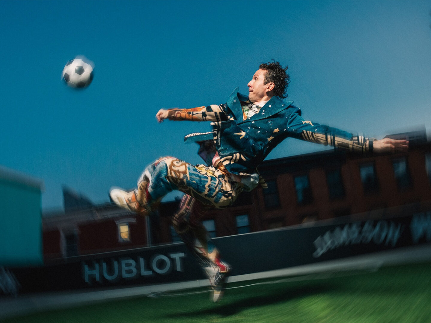 Hublot and KidSuper play football in the heights of Brooklyn