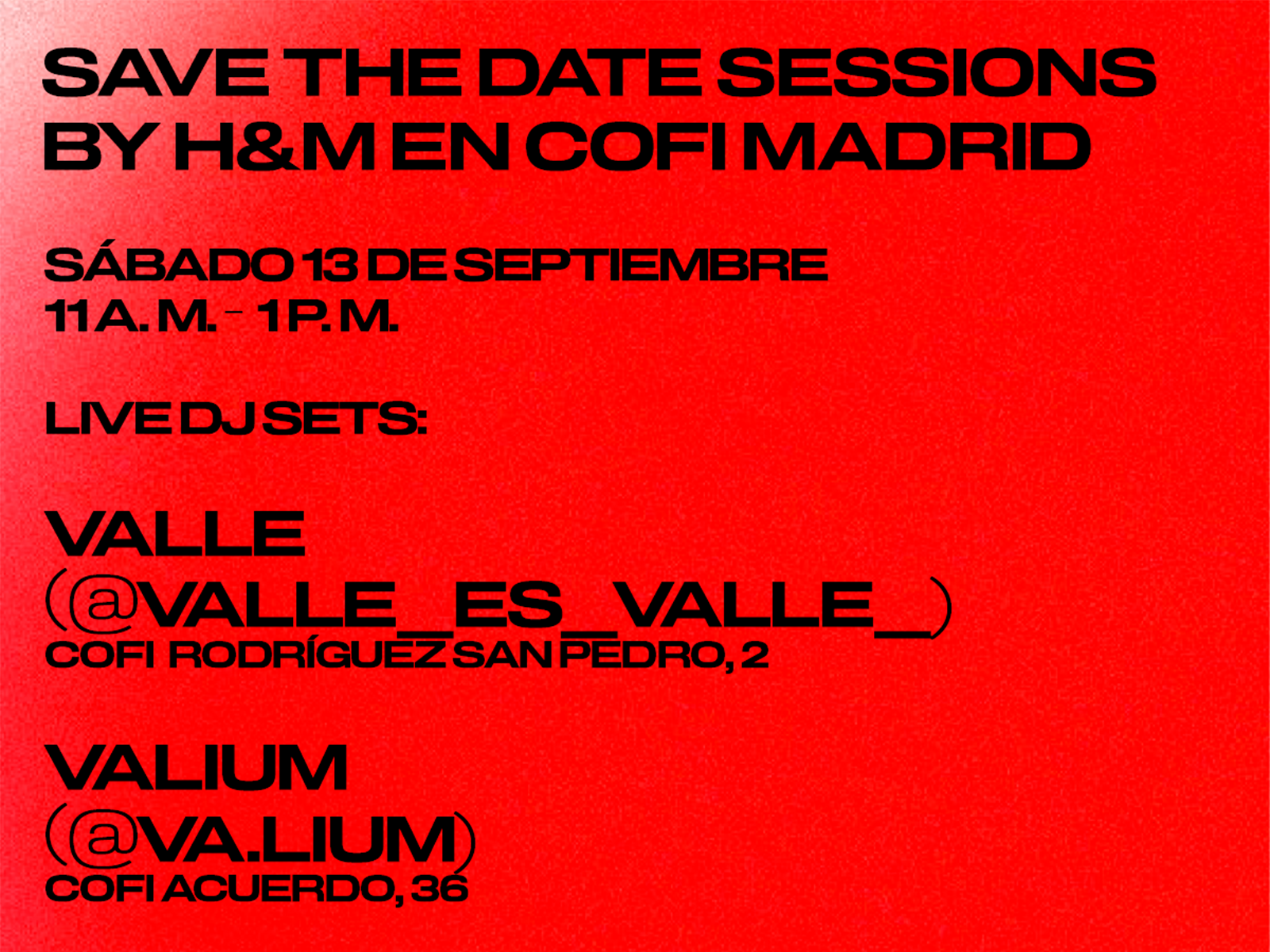 Save the Date Sessions by H&M: música, café y djs en este fin de semana en Madrid