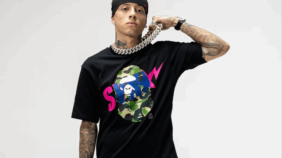 Central Cee drives the triple collaboration between BAPE®, Spotify