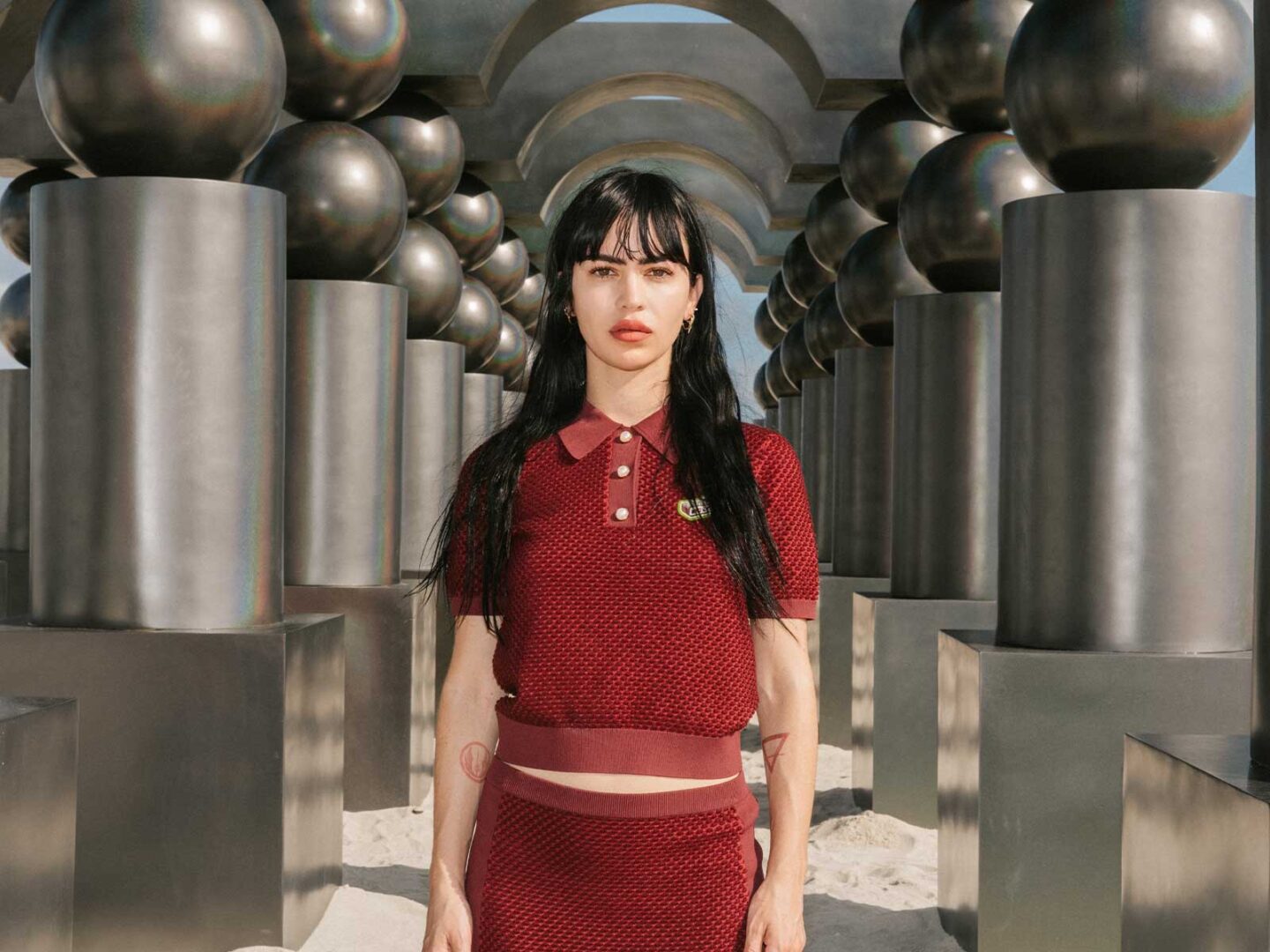 Pilar Zeta installs The Observer Effect: an iridescent portal to new realities