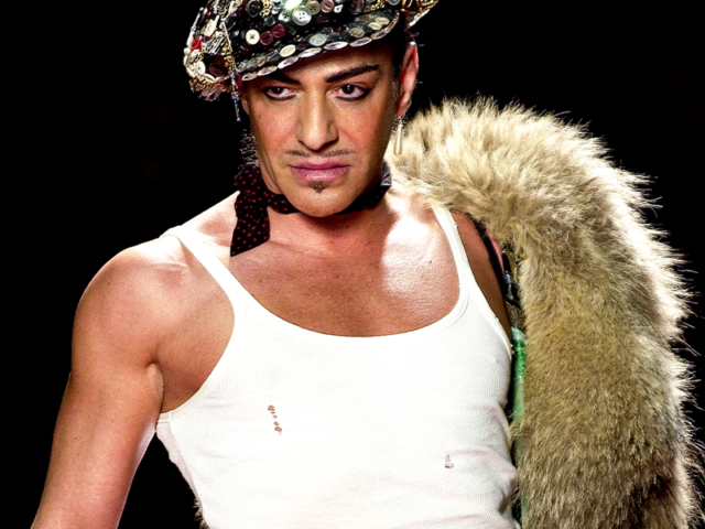 Fashion designer John Galliano walks the runway during the Dior Haute Couture Spring/Summer 2003 fashion show as part of the Paris Haute Couture Fashion Week on January 20, 2003 in Paris, France. (Photo by Victor VIRGILE/Gamma-Rapho via Getty Images)
